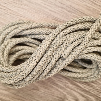Шнур 5мм с сердечником МЕЛАНЖ Полынь+крем - Шнуры для рукоделия