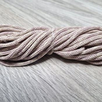 шнур меланж п/э 3мм без сердечника пыльная роза + беж пудра - Шнуры для рукоделия