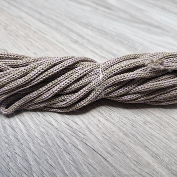 шнур меланж п/э 3мм без сердечника пыльная роза + кофе - Шнуры для рукоделия