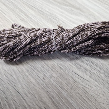 шнур меланж п/э 3мм без сердечника пыльная роза + коричневый - Шнуры для рукоделия