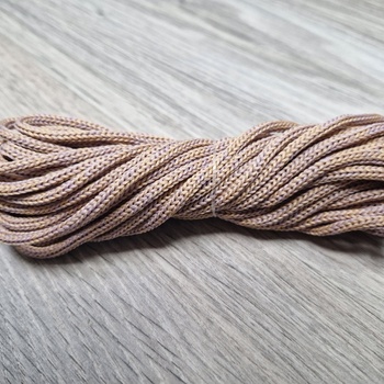 шнур меланж п/э 3мм без сердечника пыльная роза + персик - Шнуры для рукоделия