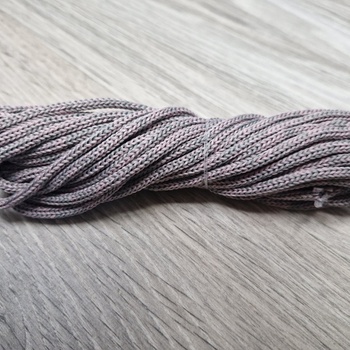 шнур меланж п/э 3мм без сердечника пыльная роза + серый - Шнуры для рукоделия