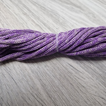 шнур меланж п/э 3мм без сердечника пыльная роза + сирень - Шнуры для рукоделия