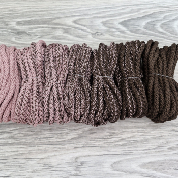 Шнур 5мм с сердечником ГРАДИЕНТ Пыльная Роза (II) – Коричневый - Шнуры для рукоделия