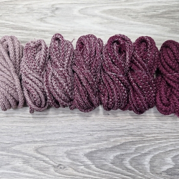 Шнур 5мм с сердечником ГРАДИЕНТ Пыльная Роза-Винный - Шнуры для рукоделия