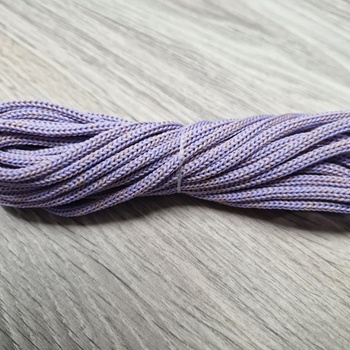 шнур меланж п/э 3мм без сердечника пыльная роза+лаванда - Шнуры для рукоделия