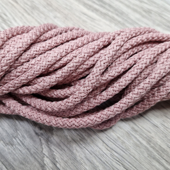 Шнур для вязания ковра 5мм полиэфирный с сердечником Пыльная Роза (II)  - Шнуры для рукоделия