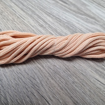 шнур меланж п/э 3мм без сердечника розовый+беж - Шнуры для рукоделия