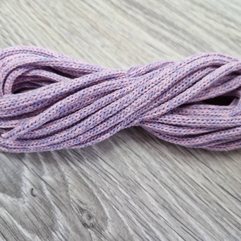 шнур хлопковый 4мм без сердечника розовый+сирень - Шнуры для рукоделия