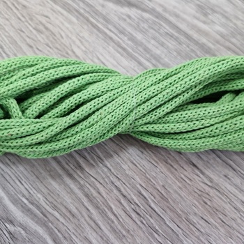 шнур хлопковый 4мм без сердечника салатовый - Шнуры для рукоделия
