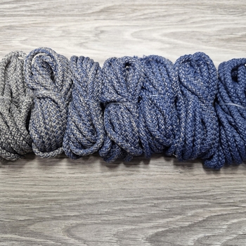 Шнур 5мм с сердечником ГРАДИЕНТ Серый-Джинс - Шнуры для рукоделия