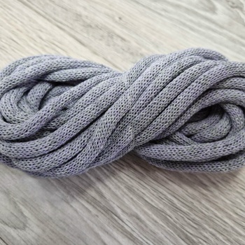 Шнур Хлопковый 7ММ с сердечником серый+сирень 2-1 - Шнуры для рукоделия