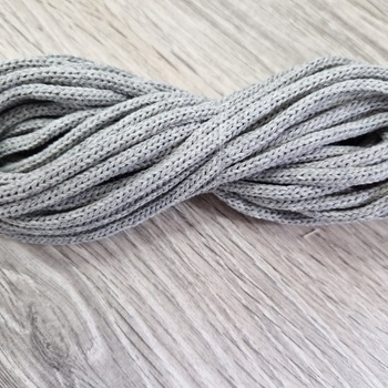 шнур хлопковый 4мм без сердечника серый - Шнуры для рукоделия
