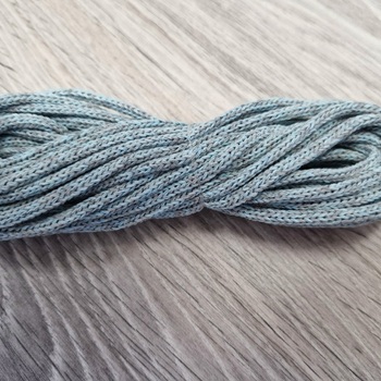 шнур хлопковый 4мм без сердечника серый+ледяной - Шнуры для рукоделия