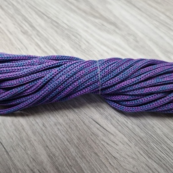 шнур меланж п/э 3мм без сердечника сирень + джинс - Шнуры для рукоделия