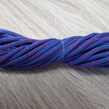 шнур меланж п/э 3мм без сердечника сирень+голубой - Шнуры для рукоделия