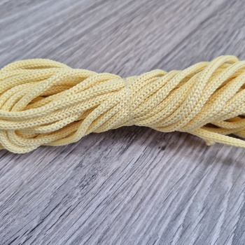 Шнур полиэфирный 3мм без сердечника светло-желтый - Шнуры для рукоделия