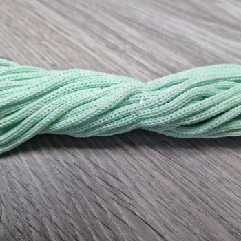 шнур меланж п/э 3мм без сердечника свежая мята + белый - Шнуры для рукоделия