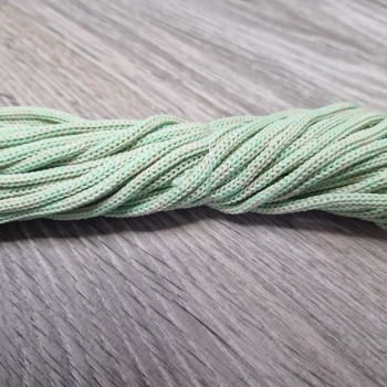 шнур меланж п/э 3мм без сердечника свежая мята + беж пудра - Шнуры для рукоделия