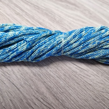 шнур меланж п/э 3мм без сердечника свежая мята + голубой - Шнуры для рукоделия