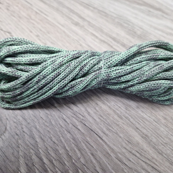 шнур меланж п/э 3мм без сердечника свежая мята + серый - Шнуры для рукоделия