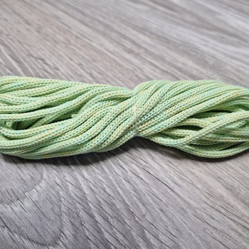шнур меланж п/э 3мм без сердечника свежая мята + светло-желтый - Шнуры для рукоделия