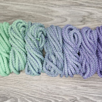 Шнур 5мм с сердечником ГРАДИЕНТ Свежая Мята-Лаванда - Шнуры для рукоделия