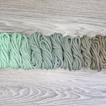 Шнур 5мм с сердечником ГРАДИЕНТ Свежая Мята-Полынь-Кофе - Шнуры для рукоделия
