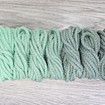 Шнур 5мм с сердечником ГРАДИЕНТ Свежая Мята-Полынь - Шнуры для рукоделия