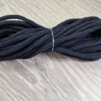 шнур хлопковый 4мм без сердечника темно-синий - Шнуры для рукоделия