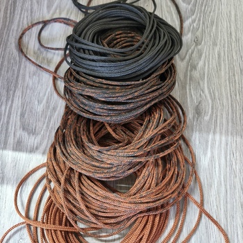 Шнур градиент 3мм без сердечника терракот-графит - Шнуры для рукоделия