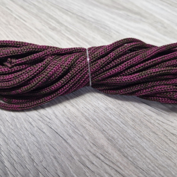 шнур меланж п/э 3мм без сердечника  винный + коричневый - Шнуры для рукоделия