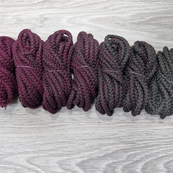 Шнур 5мм с сердечником ГРАДИЕНТ Винный-Графит - Шнуры для рукоделия