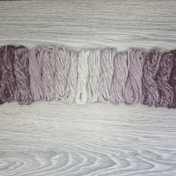 Градиент 3мм без сердечника: винный-пыльная роза-айвори-пыльная роза-винный- - Шнуры для рукоделия