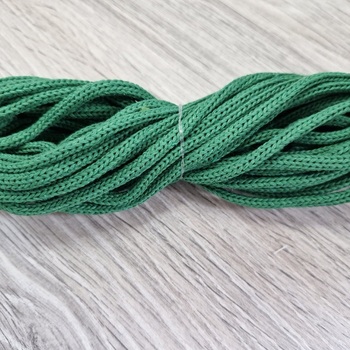 шнур хлопковый 4мм без сердечника зеленый - Шнуры для рукоделия