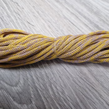 шнур меланж п/э 3мм без сердечника желтый +  пыльная роза - Шнуры для рукоделия