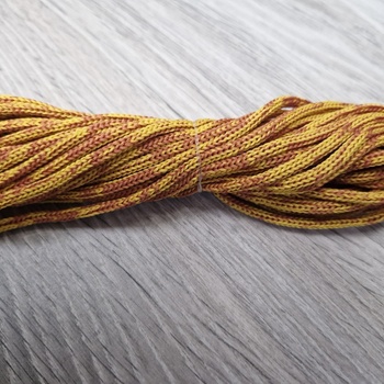 шнур меланж п/э 3мм без сердечника желтый + терракот - Шнуры для рукоделия