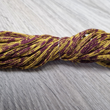 шнур меланж п/э 3мм без сердечника желтый + винный - Шнуры для рукоделия