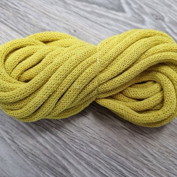 Шнур Хлопковый 7ММ с сердечником Желтый - Шнуры для рукоделия