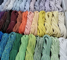 шнур хлопковый для вязания и макраме 4мм без сердечника 