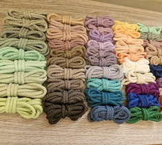 Шнур для вязания ковра 5мм с сердечником полиэфирный меланж