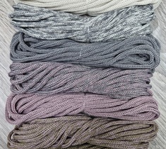 Шнур для вязания меланж полиэфирный 3мм без сердечника