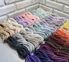 шнур хлопковый для вязания и макраме 4мм без сердечника 