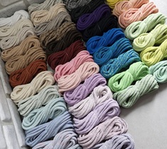 Шнур для вязания и макраме хлопковый 7ММ с сердечником 