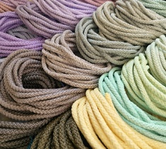 Шнур для вязания ковра 5мм с сердечником полиэфирный меланж