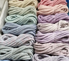 Шнур для вязания и макраме хлопковый 7ММ с сердечником 