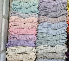 шнур хлопковый для вязания и макраме 4мм без сердечника 