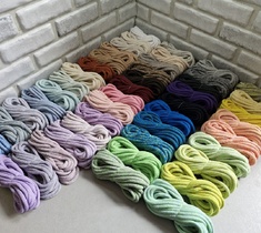 Шнур для вязания и макраме хлопковый 7ММ с сердечником 