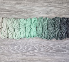 Шнур для вязания ковра 5мм с сердечником полиэфирный Градиент