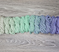 Шнур для вязания ковра 5мм с сердечником полиэфирный Градиент